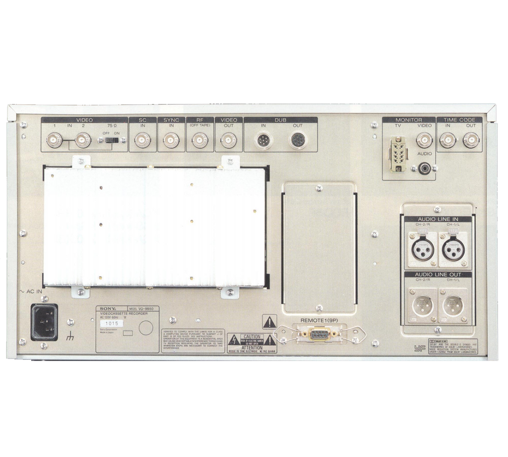 Sony U-Matic Player / Recorder - U-Matic SP - Sony VO-9850