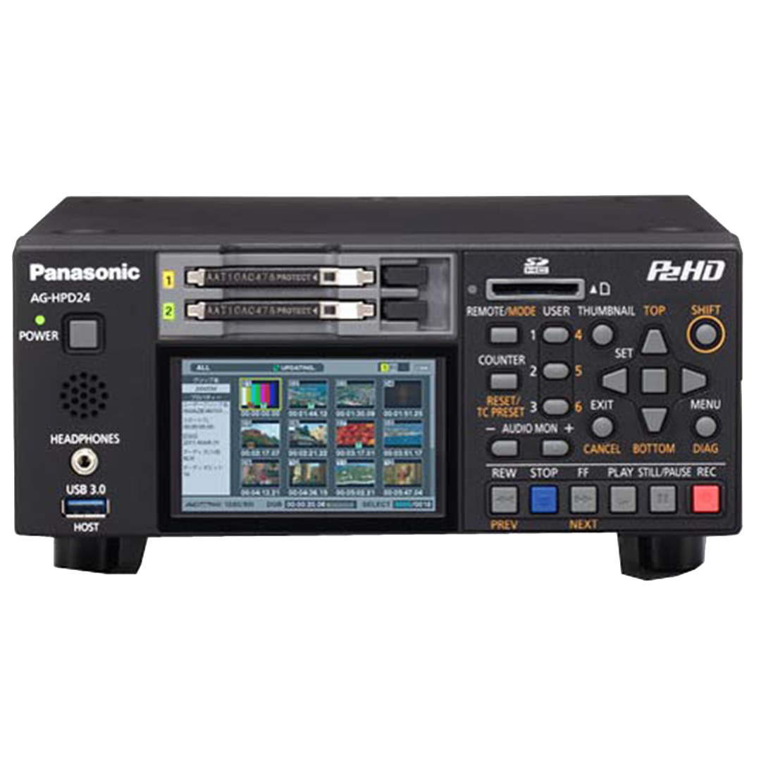 Panasonic P2 Deck - Solid-State - Portable - Panasonic AG-HPD24PJ Panasonic P2 Deck - Solid-State - Portable - Panasonic AG-HPD24PJ