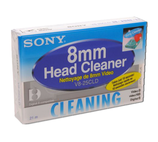 Sony 8mm Head Cleaner - Head Cleaning Cassette - Sony V8-25CLD